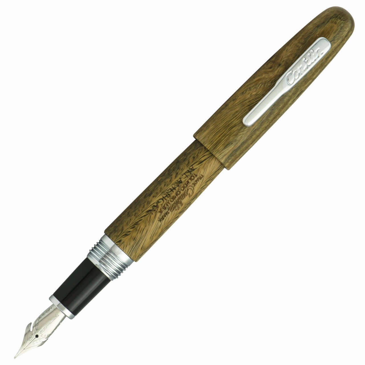 finest Conklin All American Pau-Preto Chrome Fountain Pen