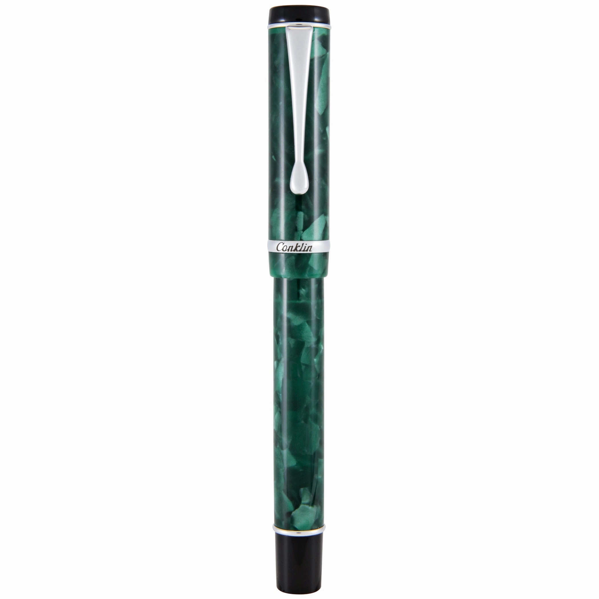 flat bronze Conklin Duragraph Forest Green Fountain Pen