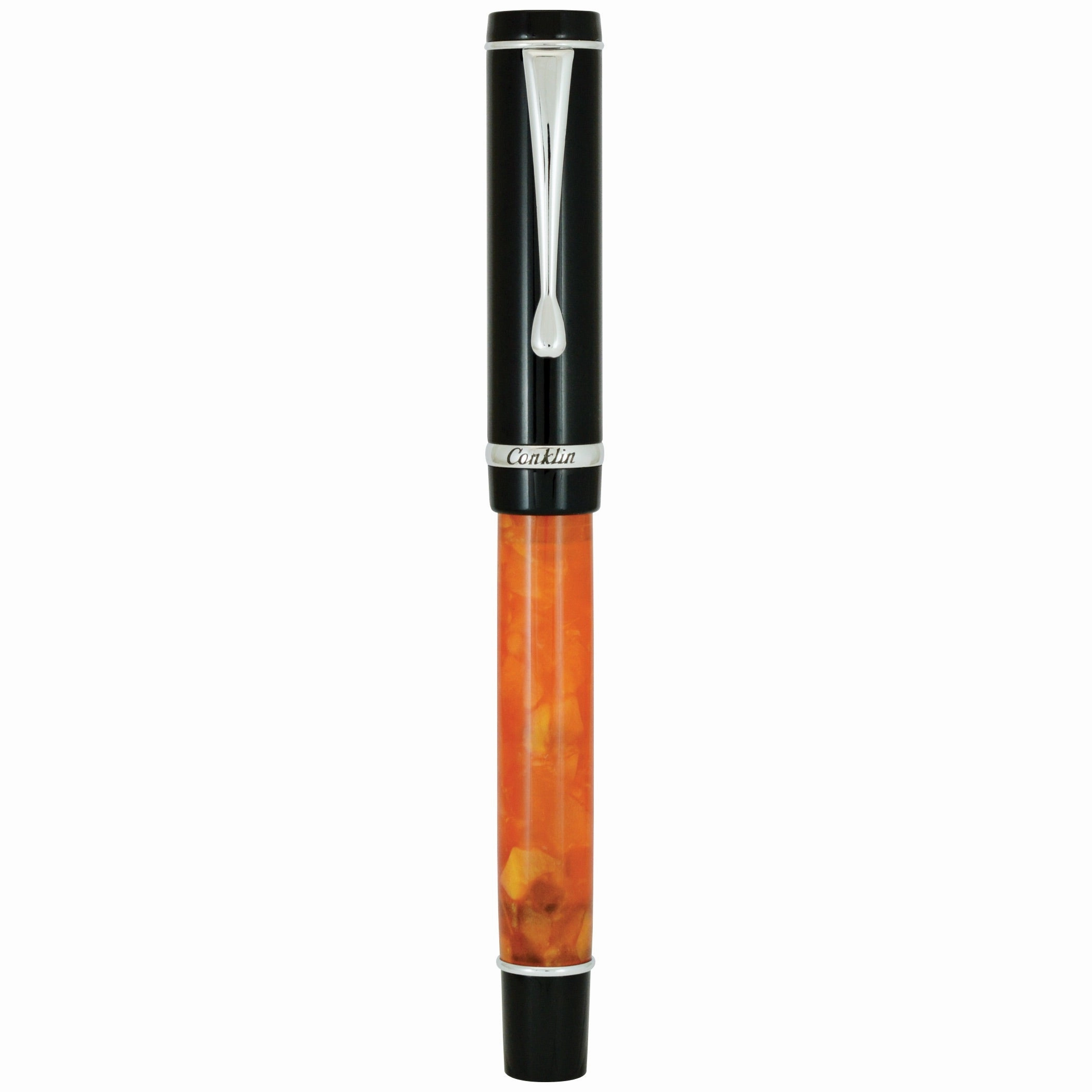 versatile expandable Conklin Duragraph Orange Nights Fountain Pen