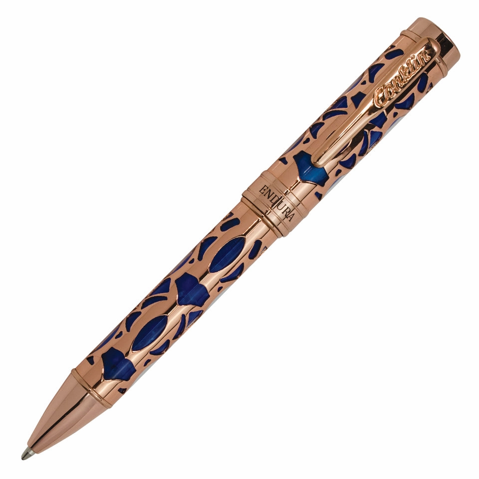 Conklin Endura Deco Crest Blue Ballpoint Pen short