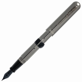 round daily Conklin Mark Twain Crescent Filler Gunmetal Fountain Pen