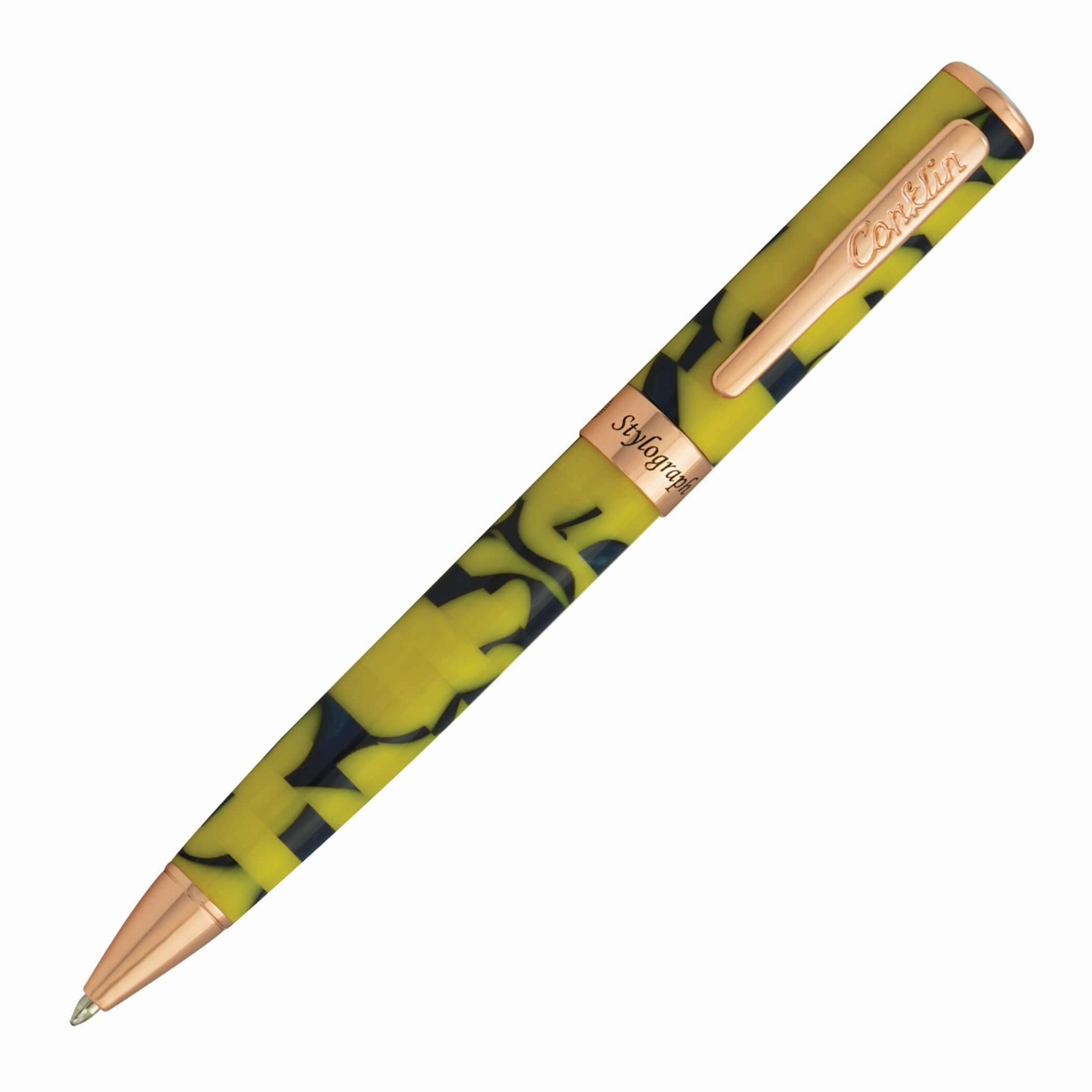 bamboo Conklin Stylograph Mosaic Yellow/Blue Ballpoint Pen