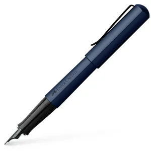 matte tall Faber-Castell Hexo Blue Fountain Pen