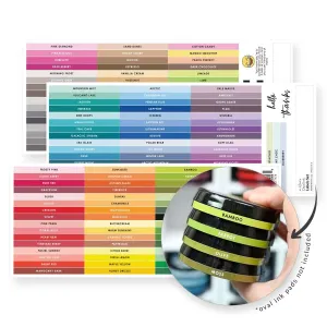 Oval Ink Side Label Set - All Crisp Dye Ink Colors (3 Sheets) reliable