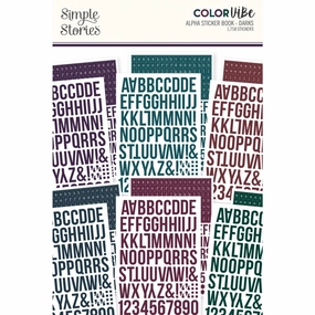 soft deluxe Alphabet Sticker Book - Darks Color Vibe