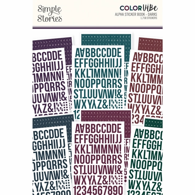 soft deluxe Alphabet Sticker Book - Darks Color Vibe