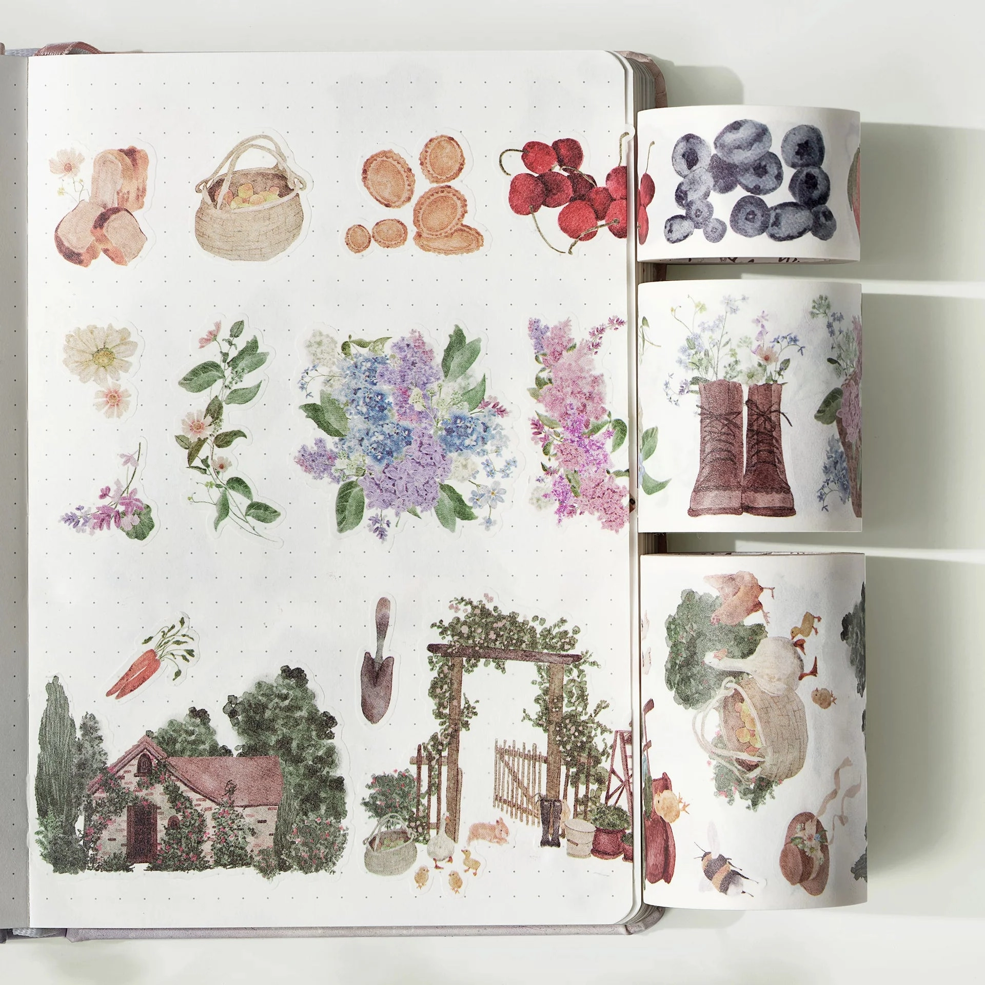 Cottage Charm Washi Tape Sticker Set bronze