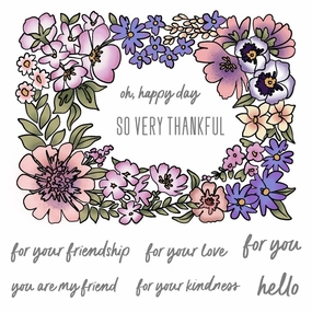 compact multipurpose Friendship Frame - 6X6 Stamp Set