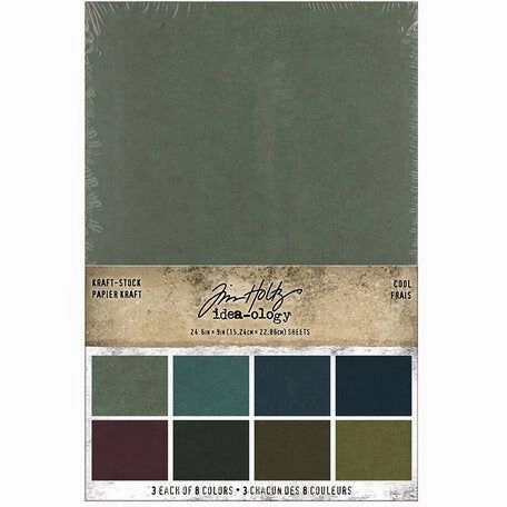 Cool Kraft Stock By Tim Holtz 6" X 9" - 24/Pkg foldable short