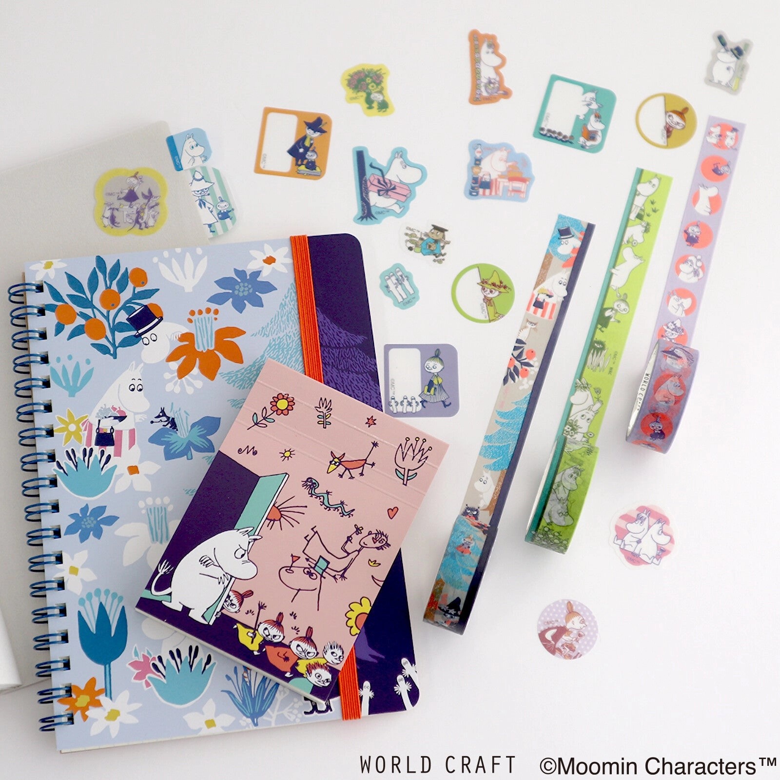 limited superior Moomin Washi Tape Flower Blue