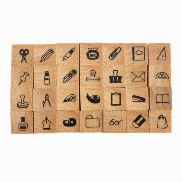 bundle portable Petit Letter Stamp Set - Large Size - Stationery Icons