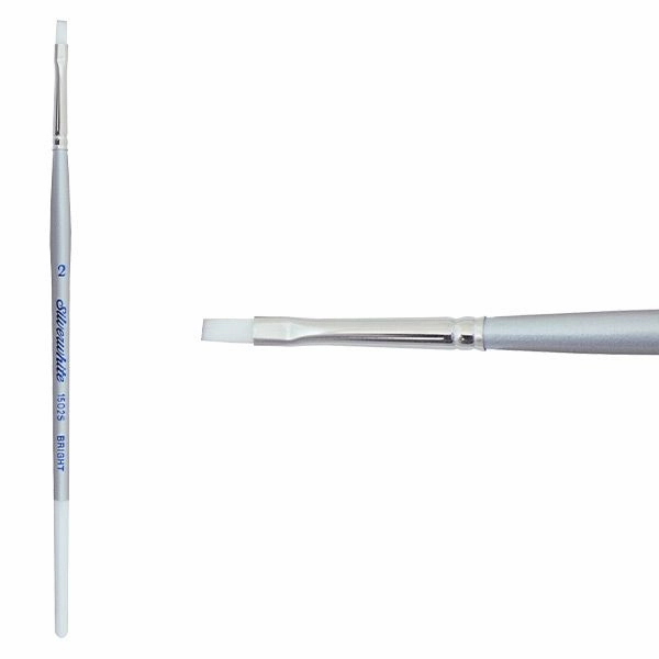 Silverwhite? Short Handle Foundation Watercolor Bright Brush Size 2 resilient