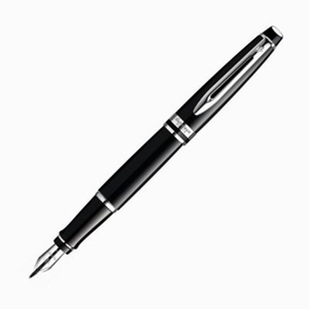 Waterman Expert Black Lacquer & Chrome Fountain Pen manual thin