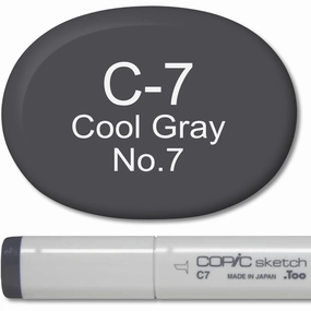 Copic Sketch Marker - C7 Cool Gray 7 metallic