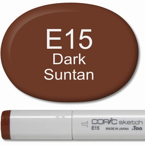 Copic Sketch Marker - E15 Earthenware Previously Dark Suntan antislip