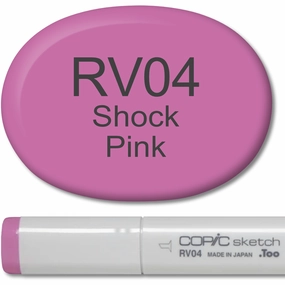 Copic Sketch Marker - Rv04 Shock Pink washable muted