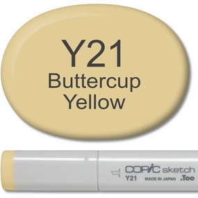 Copic Sketch Marker - Y21 Buttercup Yellow solid