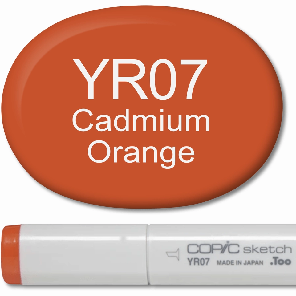 Copic Sketch Marker - Yr07 Cadmium Orange new wooden