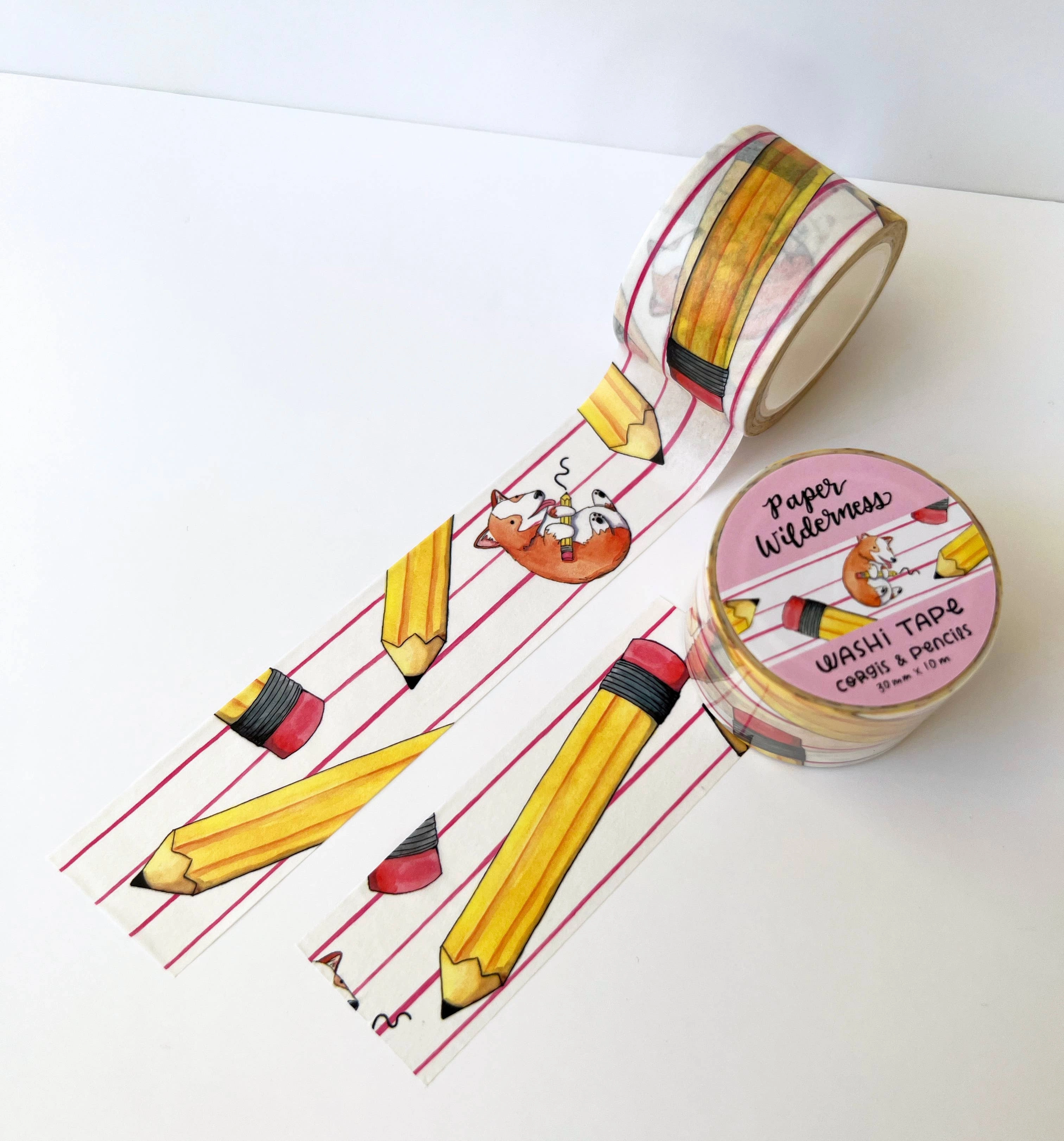 collectible Corgis And Pencils Washi Tape