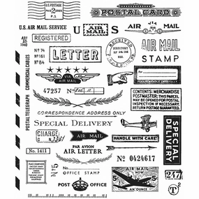trendy giant Correspondence Tim Holtz Cling Stamps