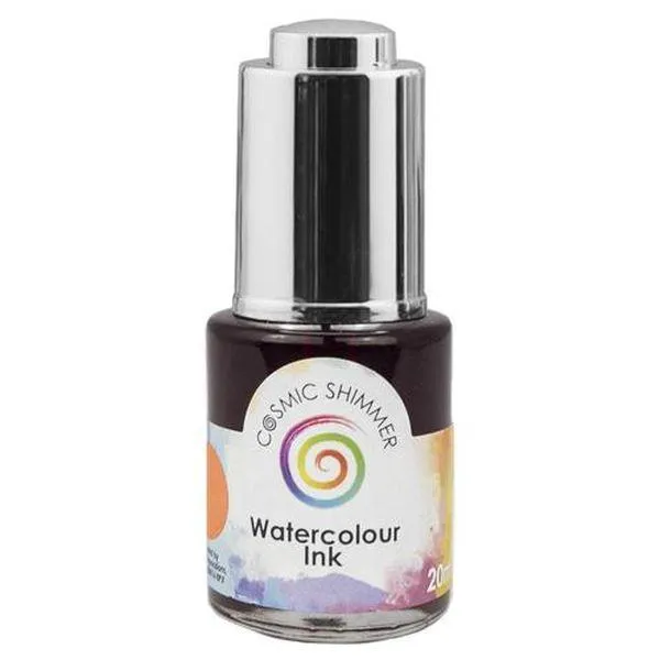 Cosmic Shimmer Watercolour Ink - Juicy Orange narrow glossy