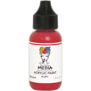bronze paper Heavy Body Acrylic Paint - Ruby