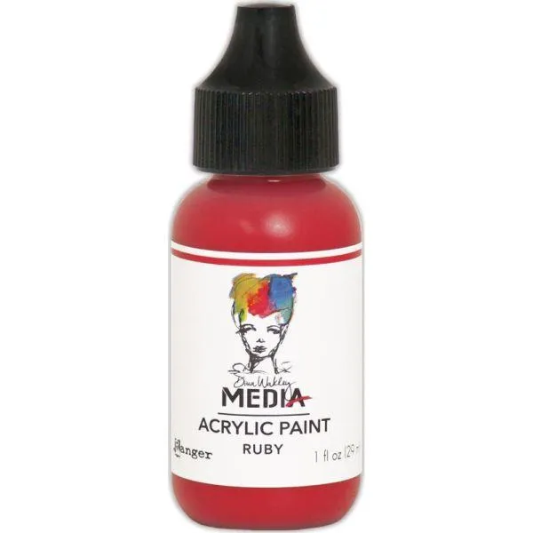 bronze paper Heavy Body Acrylic Paint - Ruby