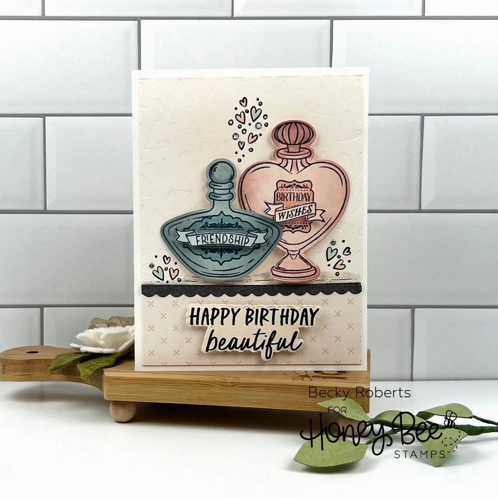 Love & Luck Potion Labels - 4X6 Stamp Set - Retiring giant quality