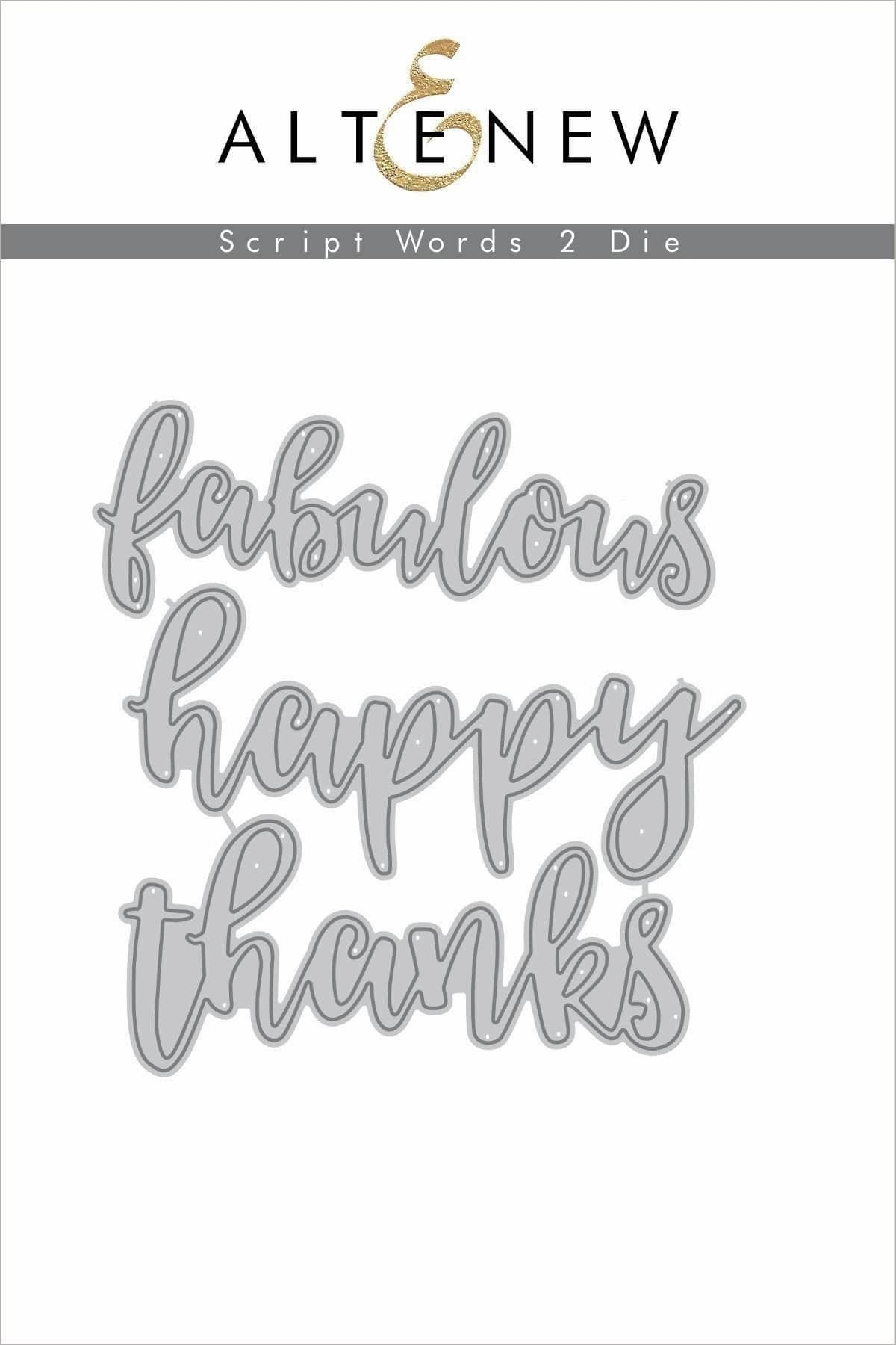 economical Script Words 2 Die Set