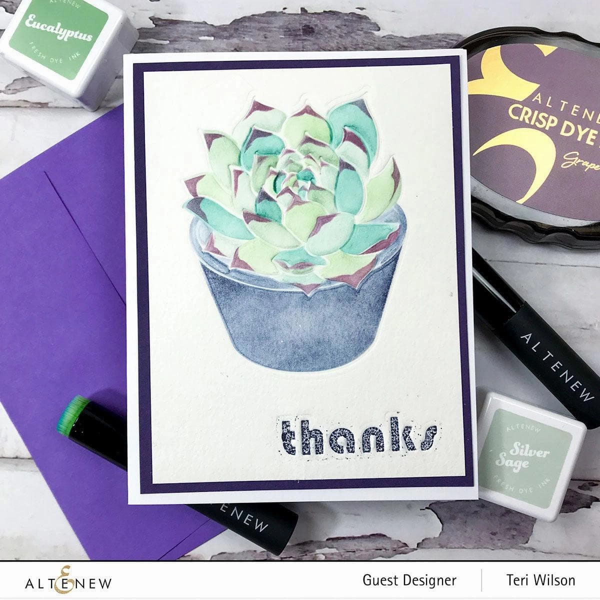 Spark Joy: Potted Succulent Add-On Die Set warm