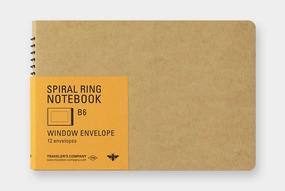 Traveler'S Company Spiral Ring Notebok- Window Envelope- Horizontal B6 narrow top