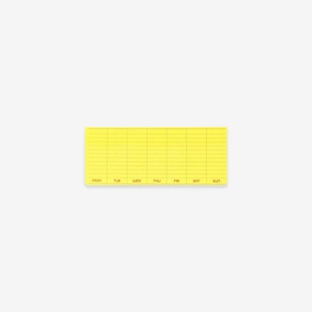 Weekly Planner Sticky Memo Pad // Yellow daily resin