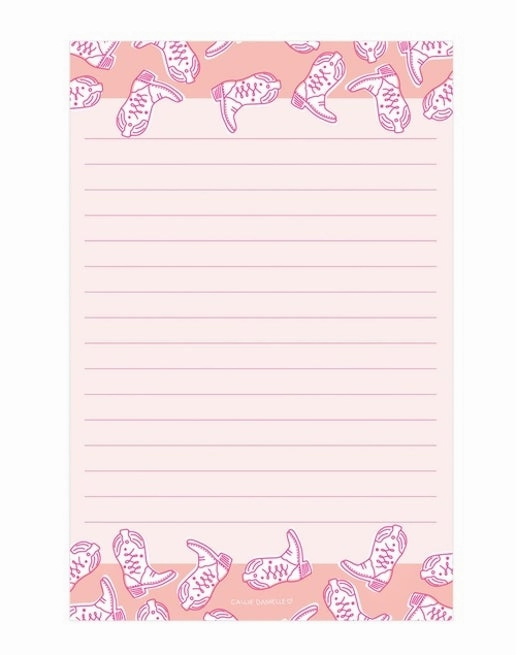 multipurpose retro Cowgirl Boots Notepad
