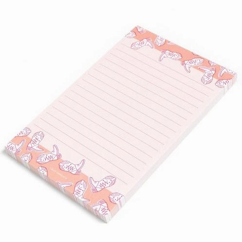 Cowgirl Boots Notepad bronze