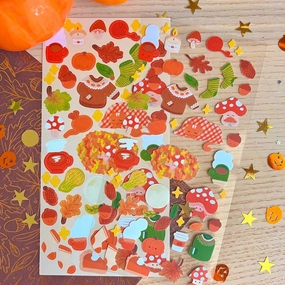 classic gift Cozy Fall Vibes Sticker Sheet