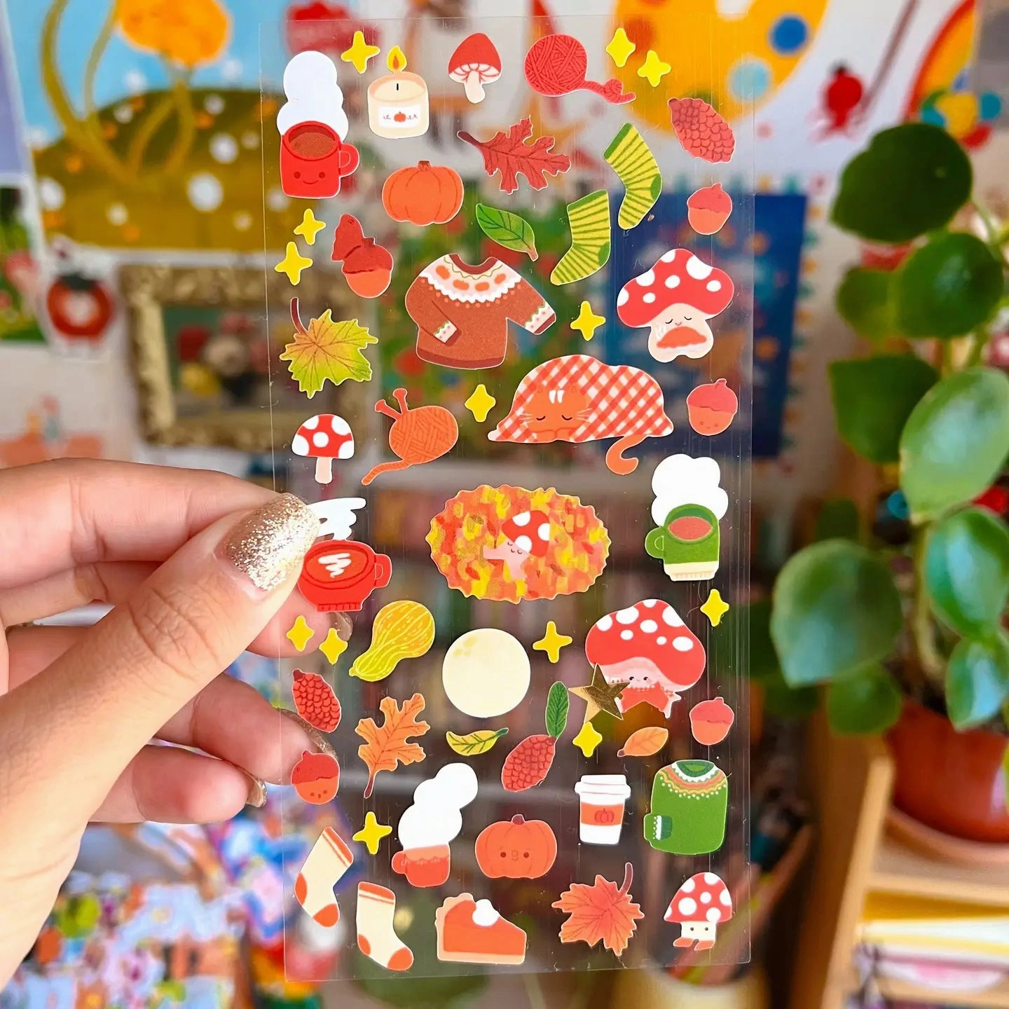 rugged Cozy Fall Vibes Sticker Sheet