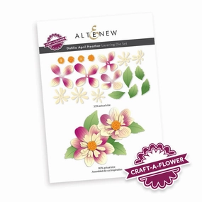 Craft-A-Flower: Dahlia April Heather Die Set valuable flat