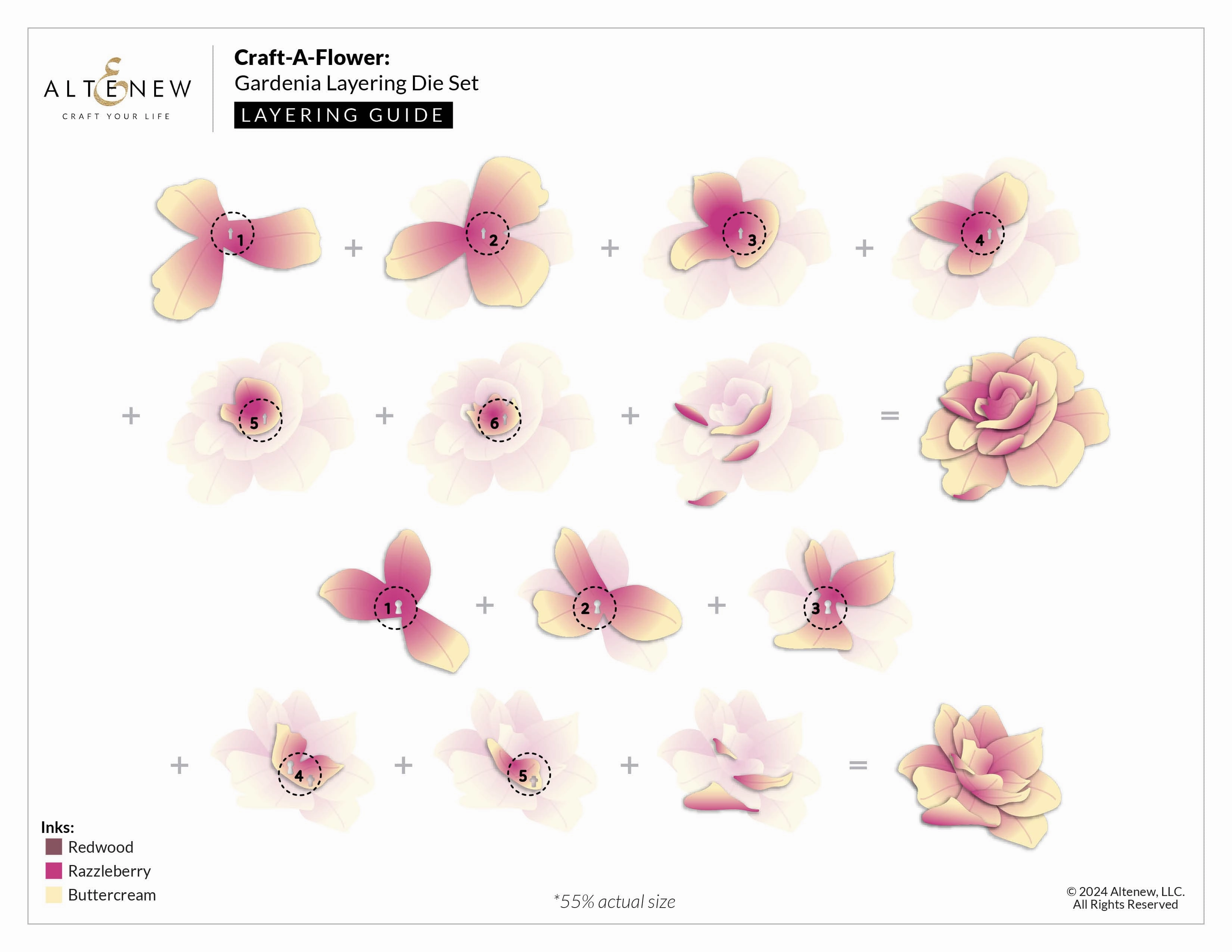 metallic Craft-A-Flower: Gardenia Layering Die Set