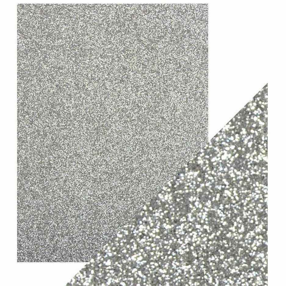 Craft Perfect Glitter Card 8.5X11 - 5/Pkg - Silver Screen bundle eco