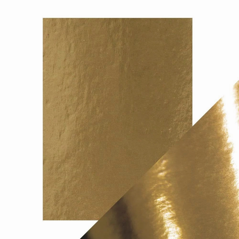soft Craft Perfect High Gloss Mirror Card - 8.5X11 5/Pkg - Harvest Gold