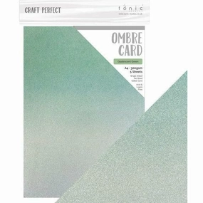 Craft Perfect Ombre Card - Opalescent Green adjustable