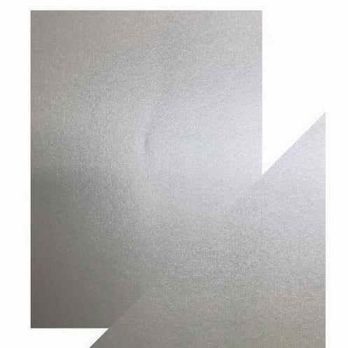 Craft Perfect Pearlescent Card - 8.5X11 5/Pkg Luna Silver single slim