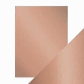 Craft Perfect Satin Mirror Card - 8.5X11 5/Pkg Burnished Rose washable sleek