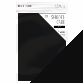 ergonomic Craft Perfect Smooth Card - A4-300Gsm 5/Pkg Jet Black