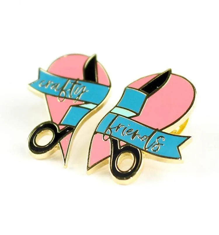 Crafty Friends Enamel Pin Set collectible washable