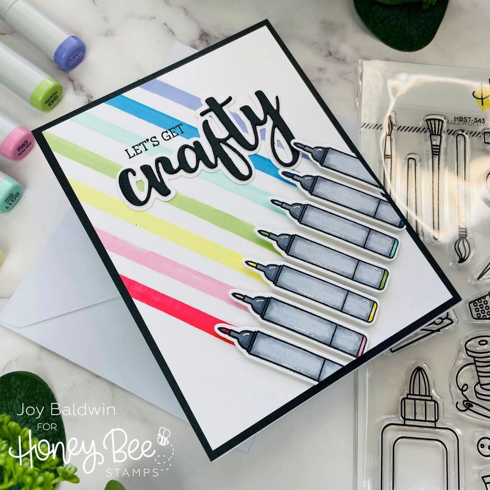shockproof Crafty - 4X4 Stamp Set - Retiring