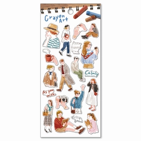 Crayon Art Sticker People robust essential