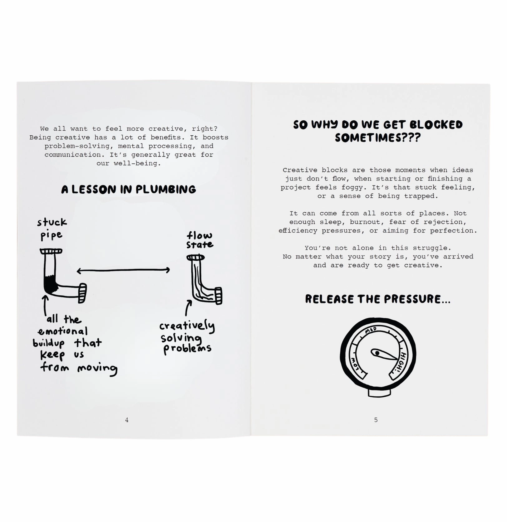 Creative Unblocker 6" X 8.5" Journal Notebook linen