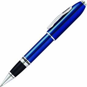 vegan Cross Peerless 125 Translucent Quartz Blue Rollerball Pen