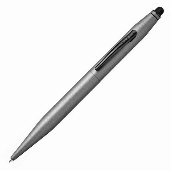 narrow steel Cross Tech2 Titanium Grey W/Stylus Dual-Function Pen